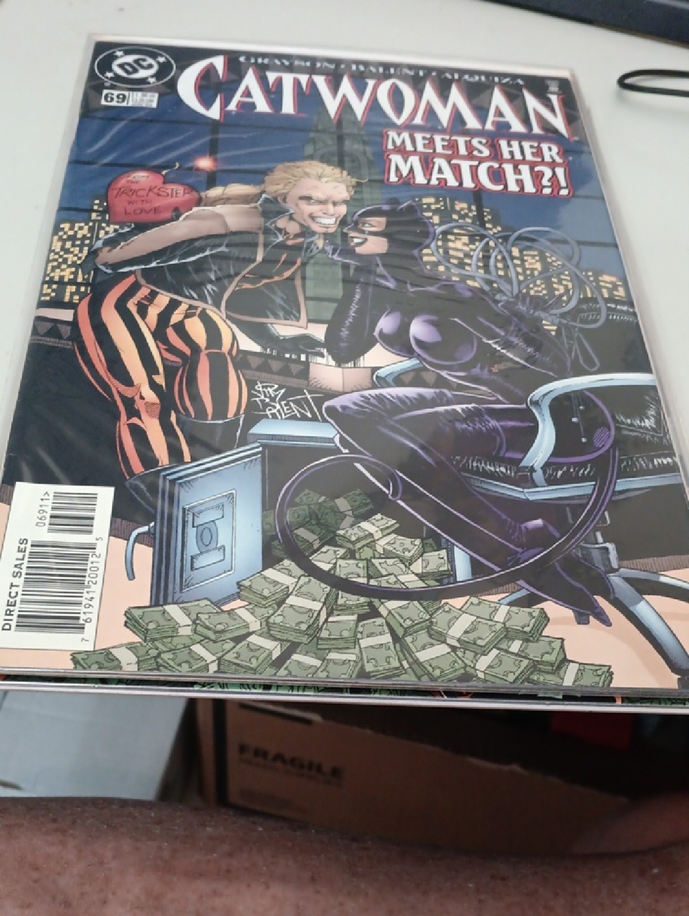 DC Catwoman Comic Cover - Purple and Black Costume